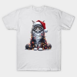 Christmas Maine Coon Cat T-Shirt